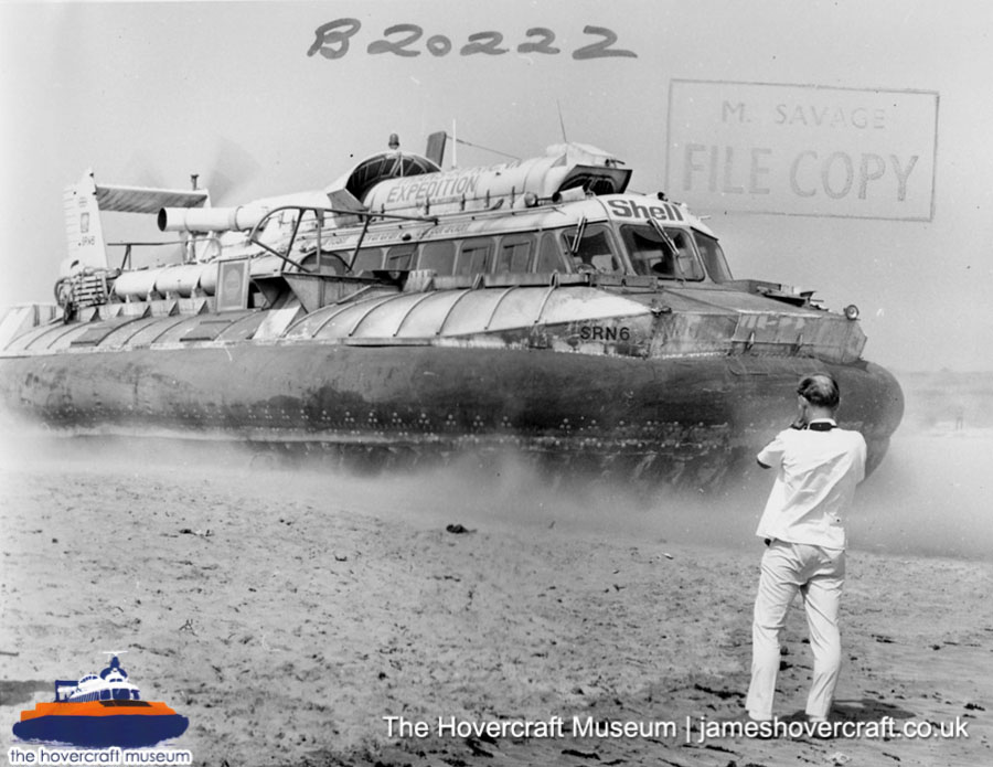 SRN6 - trans-African adventure -  (credit: The Hovercraft Museum Trust).